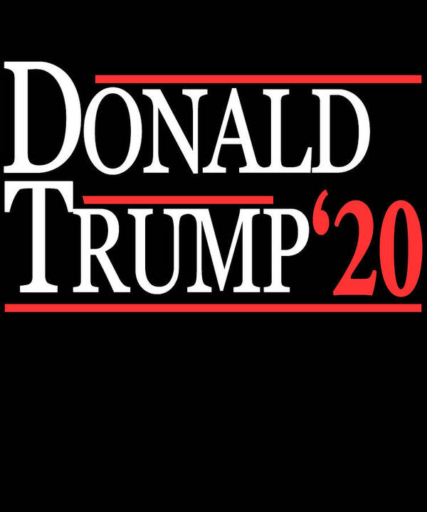 Funny Poster featuring the digital art Donald Trump For President 2020 by Flippin Sweet Gear