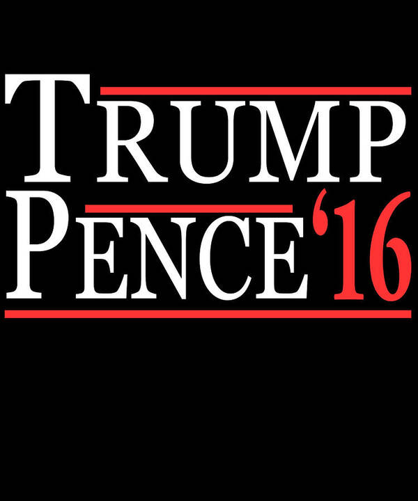 Funny Poster featuring the digital art Donald Trump Mike Pence by Flippin Sweet Gear