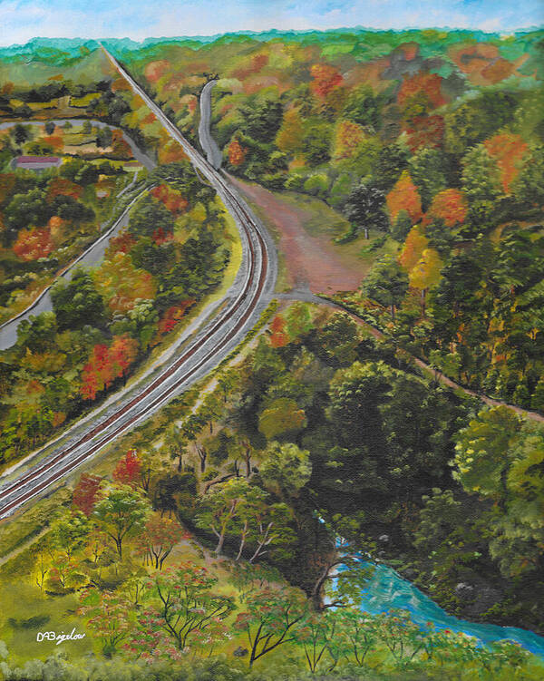 Dundas Poster featuring the painting Dundas Peak by David Bigelow