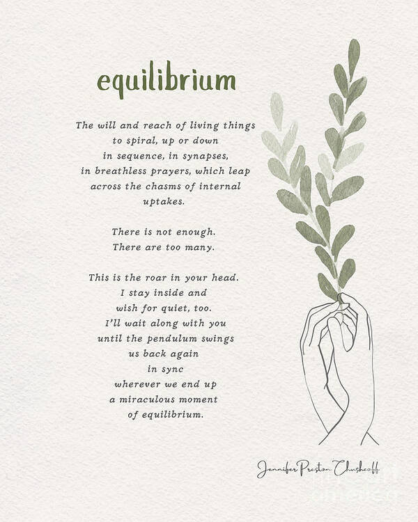 Natural Poster featuring the digital art Equilibrium by Jennifer Preston