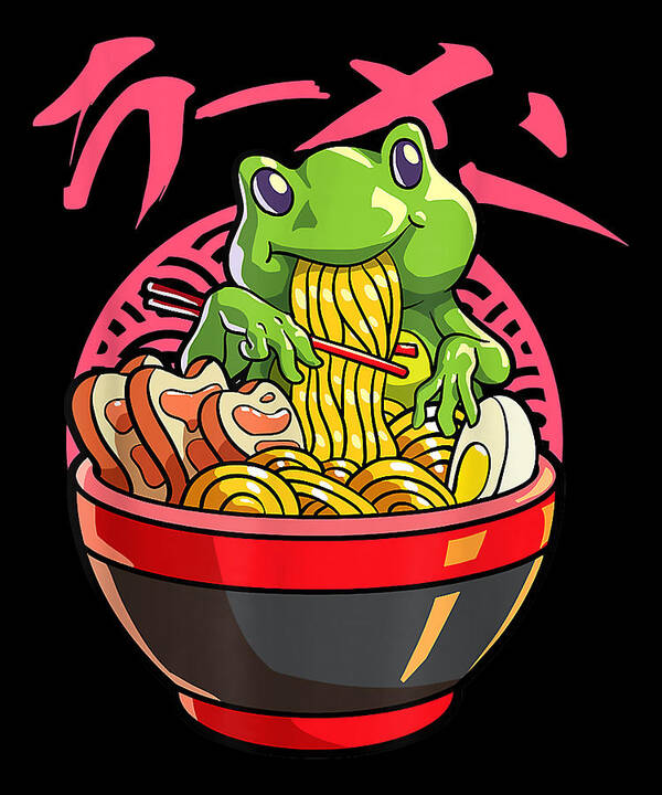 Exhilarating Things Kawaii Frog Ramen Japanese Noodle Anime Frog Cute Gifts  Poster by Ezone Prints - Pixels