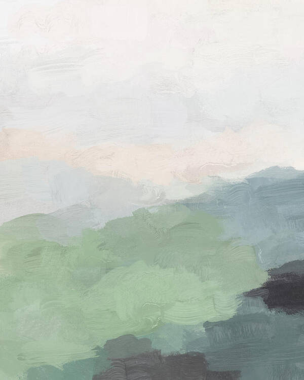 Seafoam Poster featuring the painting Farmland Sunset III by Rachel Elise