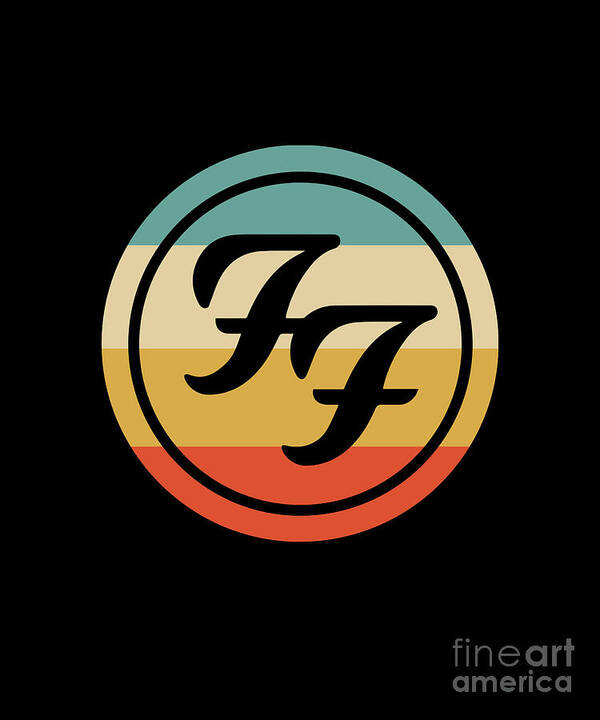 Foo Fighters Poster featuring the digital art Foo Fighters Vintage by Notorious Artist