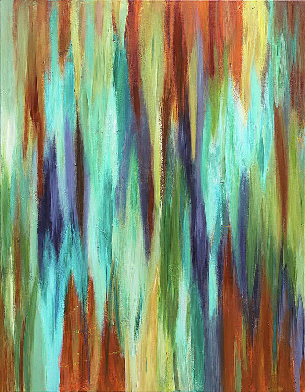 Abstract Poster featuring the painting Forest Sounds by Maria Meester
