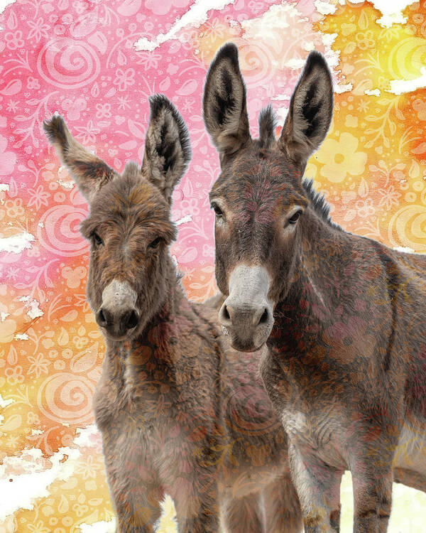 Wild Burros Poster featuring the photograph Free Spirits by Mary Hone