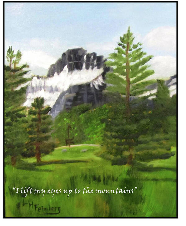Psalm 121 Poster featuring the painting Fresh Air Psalm 121 by Linda Feinberg