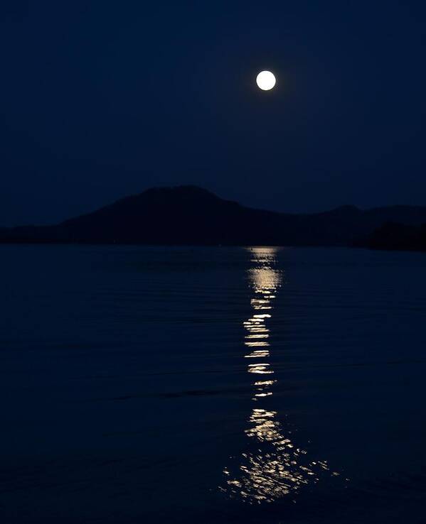 Supermoon Poster featuring the photograph Full Moon Fishtail by Susie Loechler