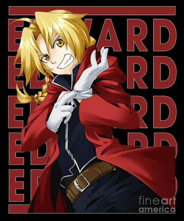 Fullmetal Alchemist Edward Elric Name Anime Poster by Anime Art