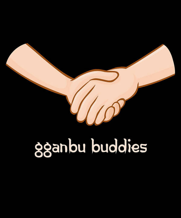 Gganbu Poster featuring the digital art Gganbu Buddies by Flippin Sweet Gear