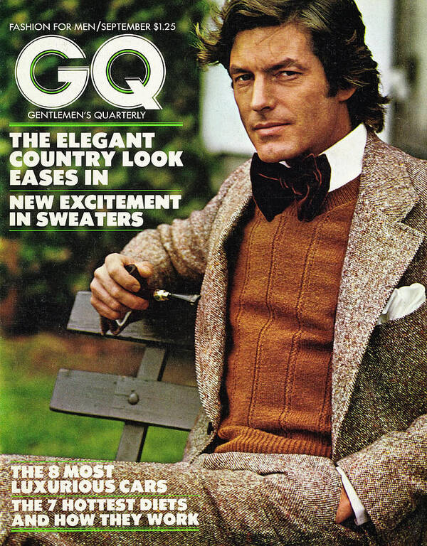 Man Poster featuring the photograph GQ Cover September 1973 by Stephen Ladner