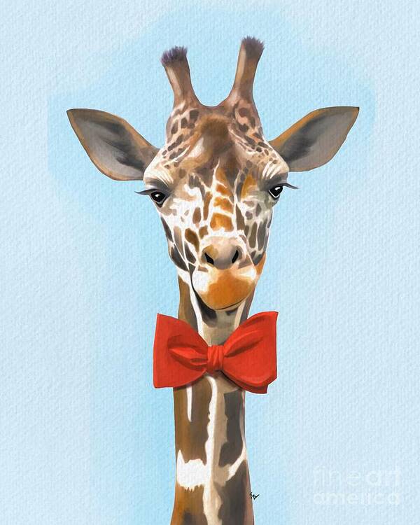 Giraffe Poster featuring the painting Gregory the Giraffe by Tammy Lee Bradley