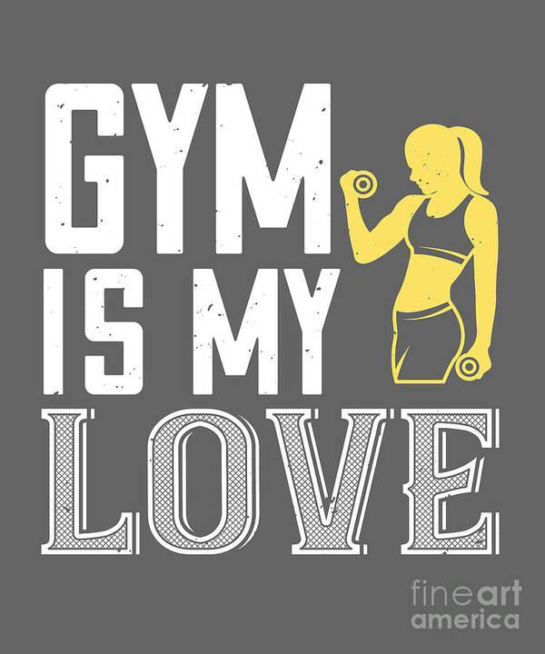 Gym Lover Gift Gym Is My Love Workout Poster
