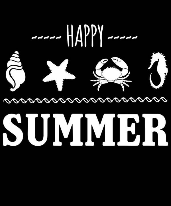 Funny Poster featuring the digital art Happy Summer by Flippin Sweet Gear