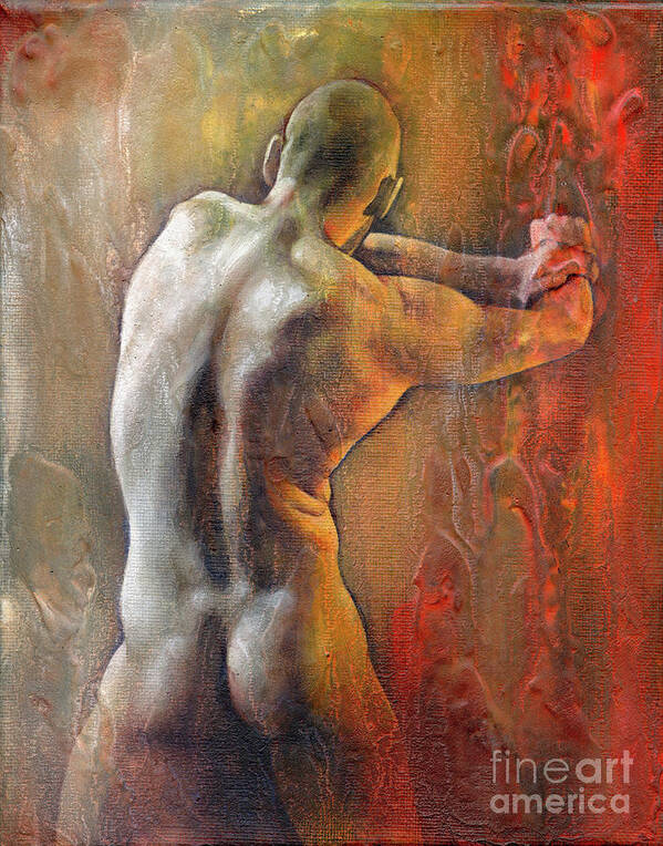 Male Poster featuring the painting Heat 2 by Chris Lopez