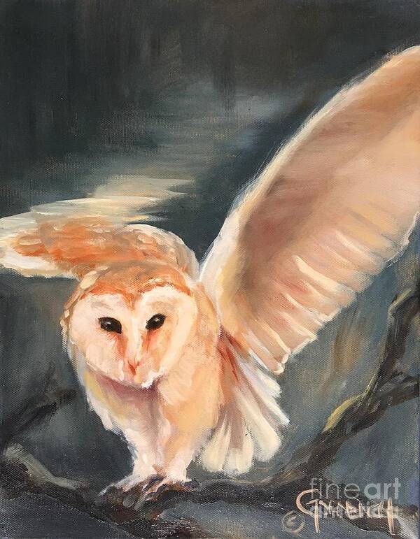 Owl Poster featuring the painting Hoos Next by Kathy Lynn Goldbach