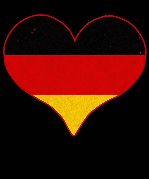 Germany Poster featuring the digital art I Love Germany Flag by Flippin Sweet Gear
