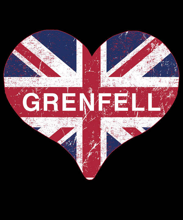 Funny Poster featuring the digital art I Love Grenfell by Flippin Sweet Gear