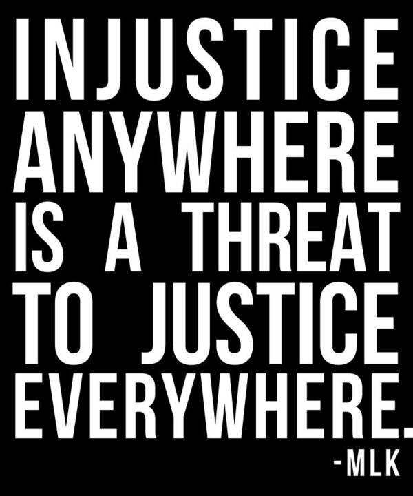 Funny Poster featuring the digital art Injustice Anywhere Is A Threat To Justice Everywhere by Flippin Sweet Gear