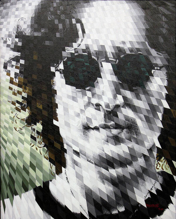 John Lennon Poster featuring the painting John Lennon II by Matthew Martelli