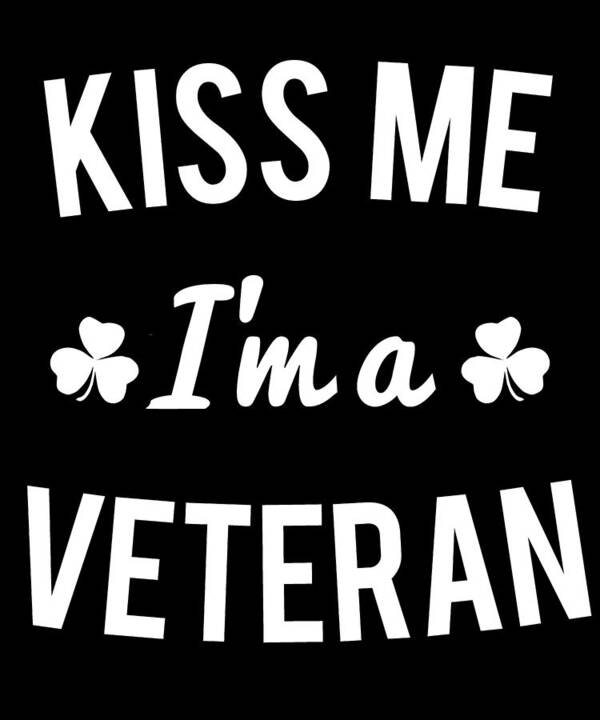 Funny Poster featuring the digital art Kiss Me Im A Veteran by Flippin Sweet Gear