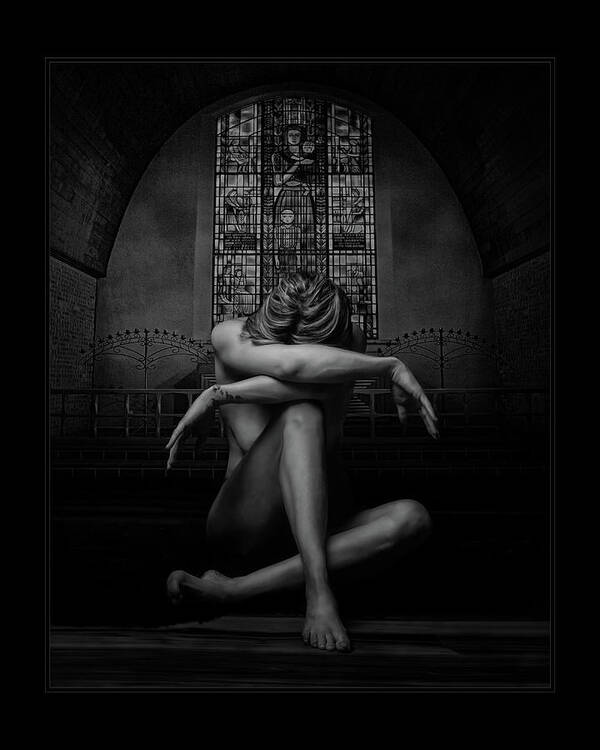 Fine Art Nude Poster featuring the photograph Losing My Religion by Brad Barton