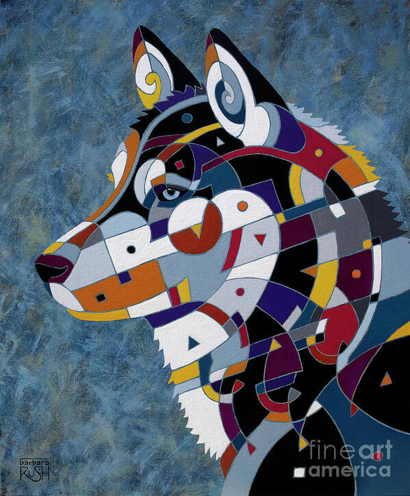 Dog Art Poster featuring the painting Made to Chill - Siberian Husky Art by Barbara Rush