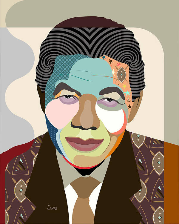 Nelson Mandela Poster featuring the digital art Madiba by Lanre Studio
