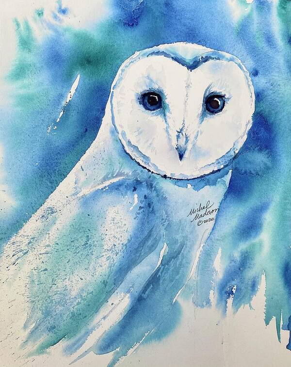 Owl Poster featuring the painting Magic Moments by Michal Madison