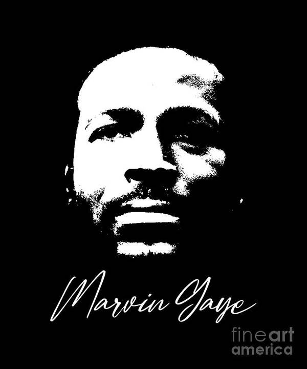 Marvin Gaye Poster featuring the digital art Marvin Gaye Signature by Notorious Artist