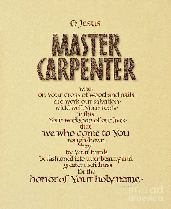 Master Carpenter Poster featuring the painting Master Carpenter by Judy Dodds