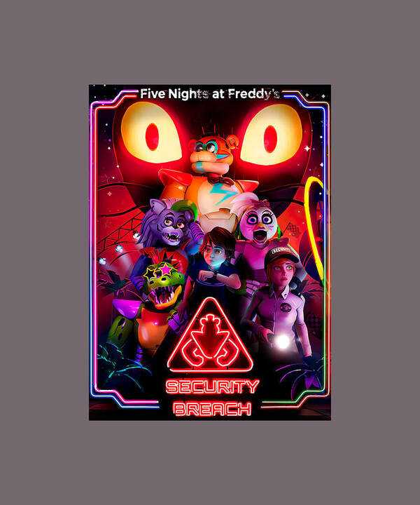 FIVE NIGHTS AT FREDDYS SECURITY BREACH. POSTER, GIFT, birthday