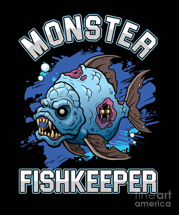 Monster Fishkeeper Fish Keeper Aquascaper Aquascaping Hobbyist Fish Tank  Aquarium Poster, Aquarium Monster Fish Tank