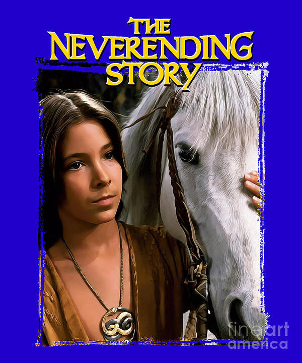 Neverending Story Poster featuring the digital art Music Retro The Neverending Story Gifts Music Fans by Mizorey Tee