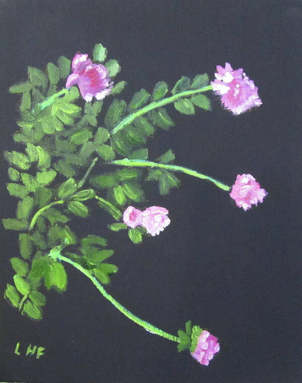 Flowers Poster featuring the painting My peonies by Linda Feinberg