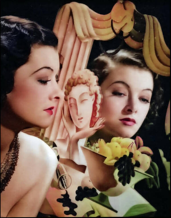 Myrna Loy Poster featuring the digital art Myrna Loy Reflection by Chuck Staley