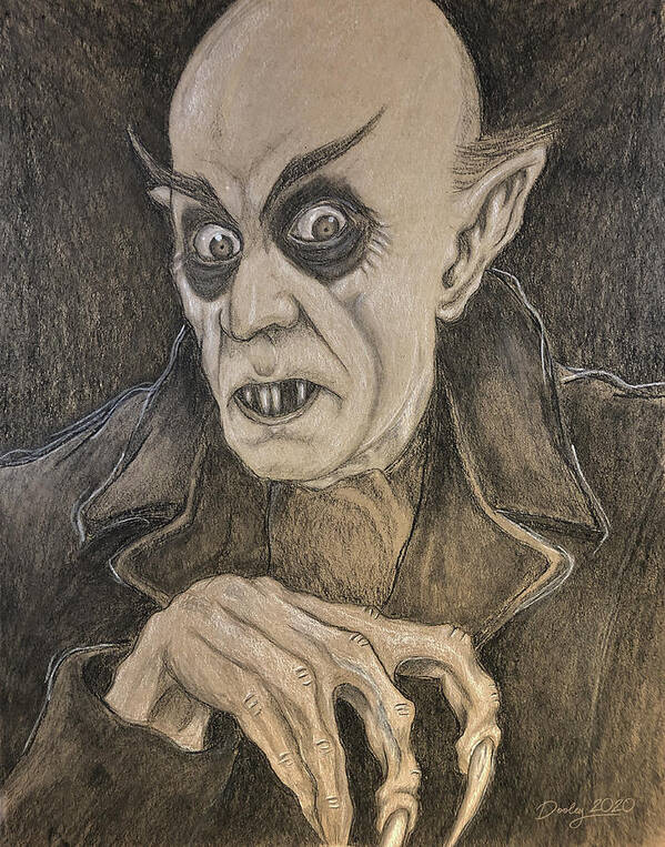 Vampire Poster featuring the drawing Nosferatu by Shawn Dooley