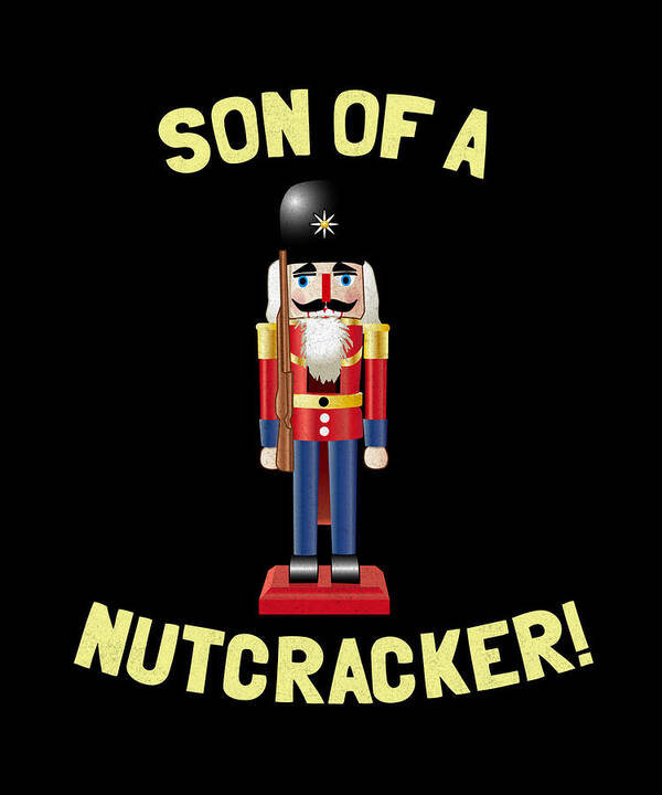 Funny Poster featuring the digital art Nutcracker Retro by Flippin Sweet Gear