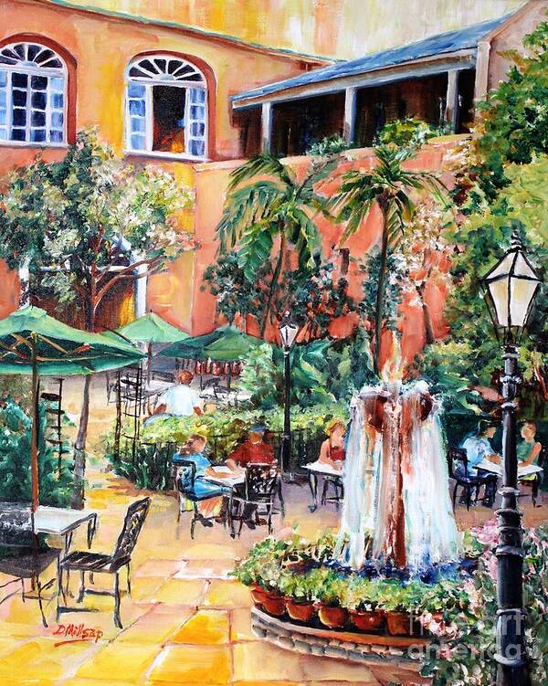 New Orleans Poster featuring the painting Pat O'Brien's Courtyard by Diane Millsap