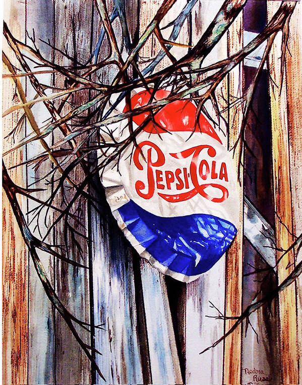 Pepsi Poster featuring the painting Pepsi sign in paradise by Nedra Russ