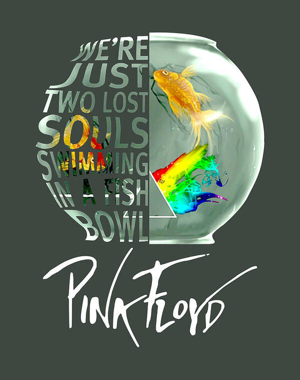 Pink Floyd Album We Are Just Two Lost Souls Swimming In A Fish Bowl Mens Pink  Floyd Poster by Aymara Leon - Pixels