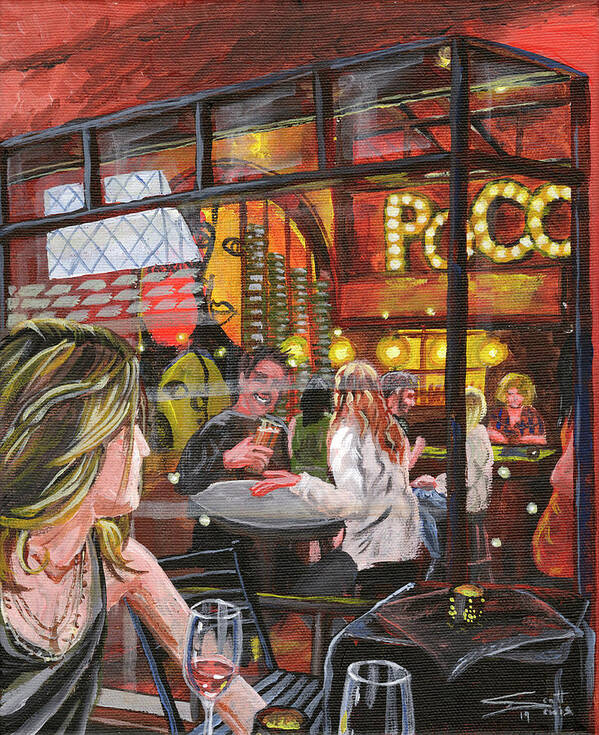 Bar Poster featuring the painting PoCo Happy Hour by Scott Dewis