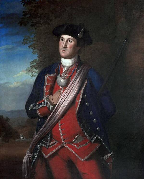  Poster featuring the painting Portrait of George Washington #1 by Charles Willson Peale