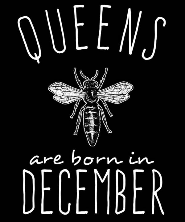 Funny Poster featuring the digital art Queens Are Born In December by Flippin Sweet Gear