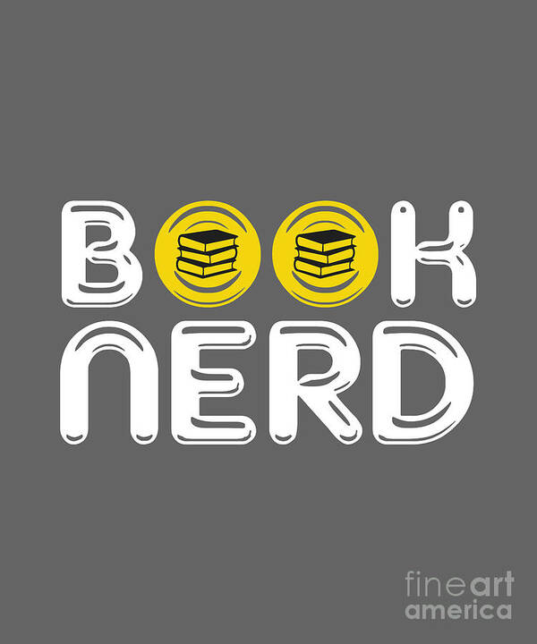 Reading Poster featuring the digital art Reading Lover Gift Book Nerd by Jeff Creation