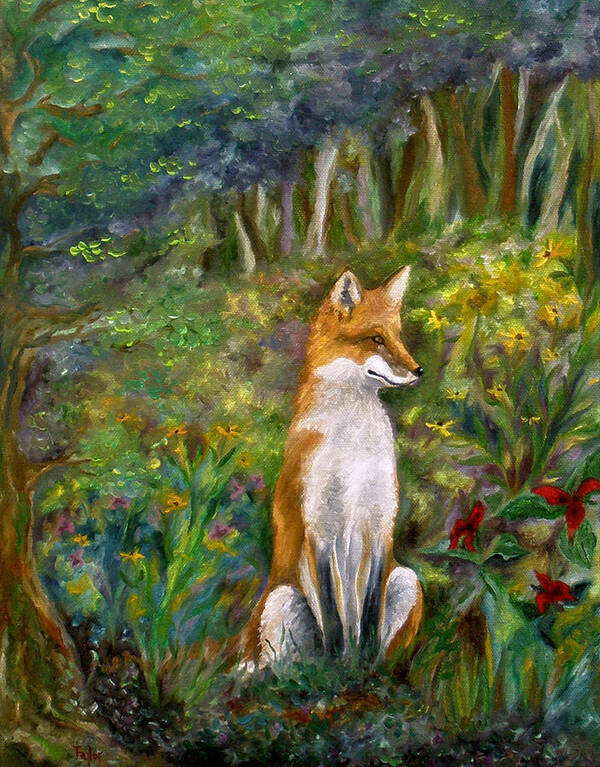 Flowers Poster featuring the painting Red Fox by FT McKinstry