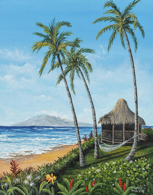 Hawaii Poster featuring the painting Relax Maui Style by Darice Machel McGuire