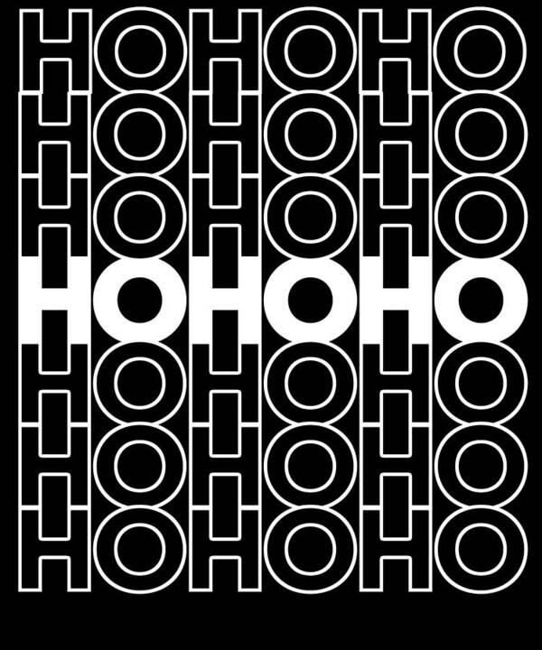 Christmas 2023 Poster featuring the digital art Retro Ho Ho Ho Santa Christmas by Flippin Sweet Gear