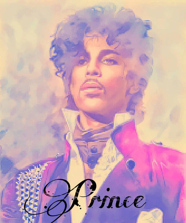 Male Singer Poster featuring the digital art Prince by Gayle Price Thomas
