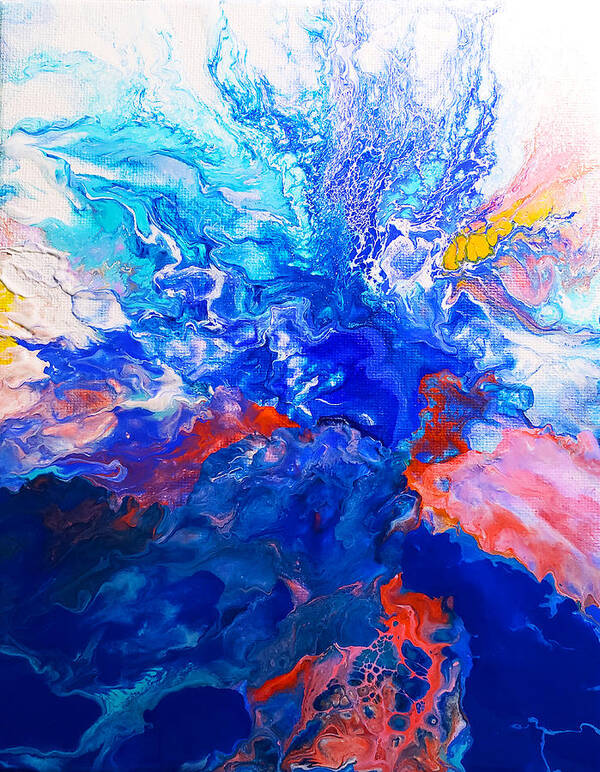 Abstract Poster featuring the painting Rising Sea by Christine Bolden