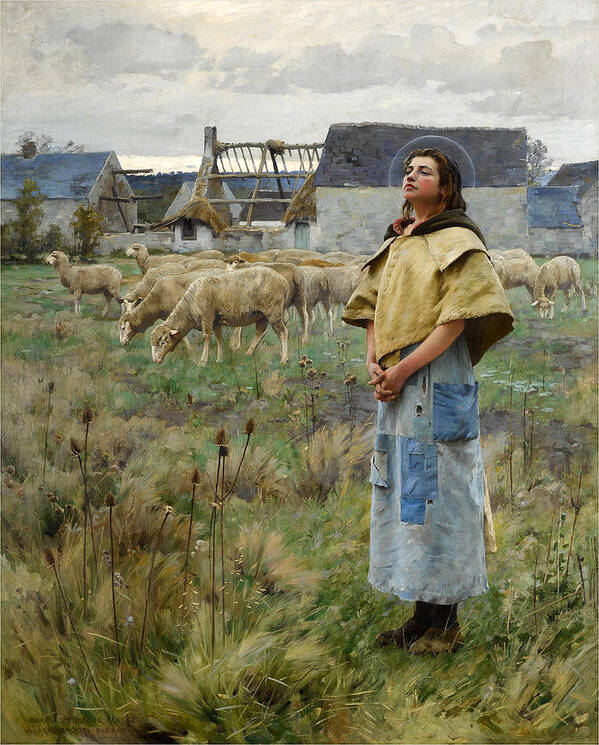 Charles Sprague Pearce Poster featuring the painting Saint Genevieve by Charles Sprague Pearce